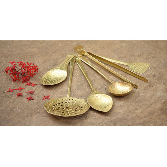 shop Handcrafted Brass Kitchen set { Six piece set }